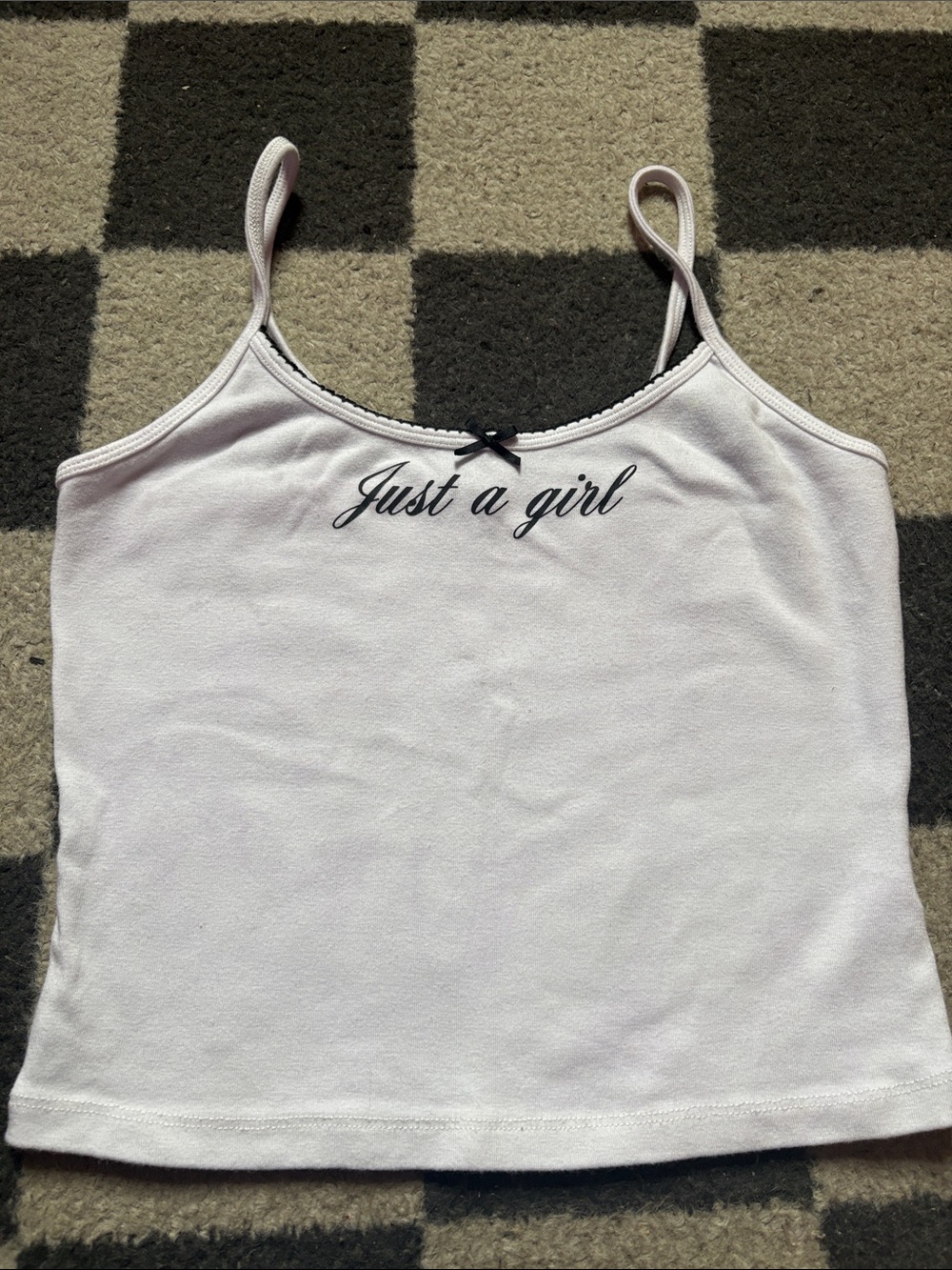 Garage White 'Just a girl' Tank